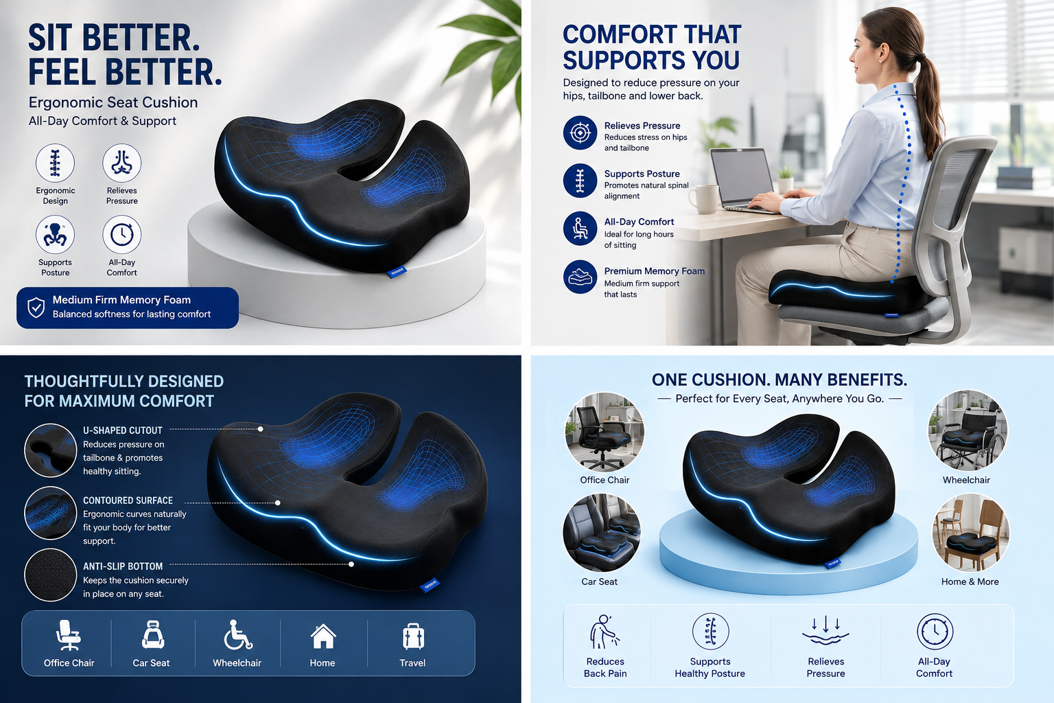 Premium Comfort Seat Cushions