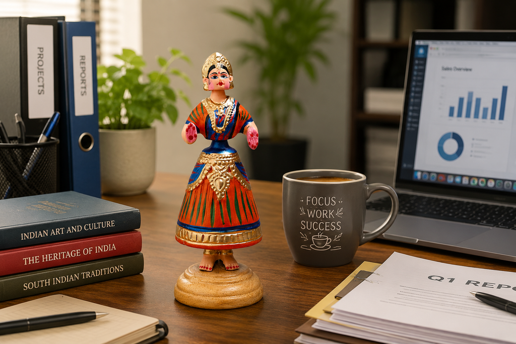Thanjavur Thalayatti Bommai – Handmade Traditional Dancing Doll | Indian Heritage Home Decor-gift to loved