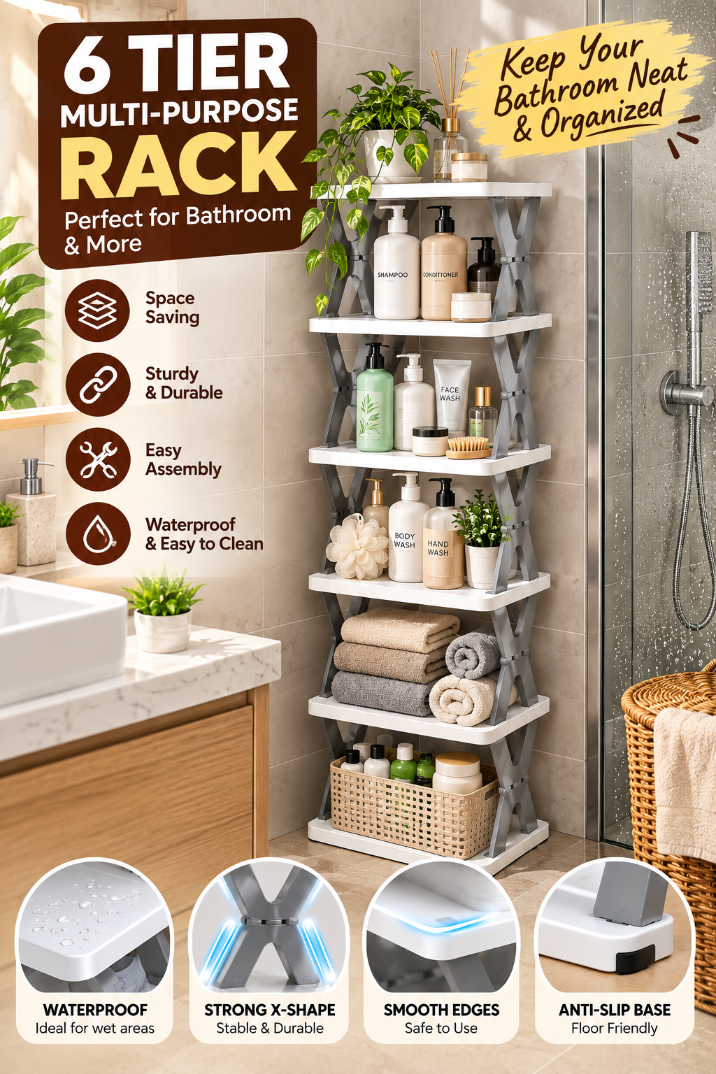 Multi-Use Organizer Rack